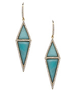 Melanie Auld Pave Stone Diamond Shaped Earrings